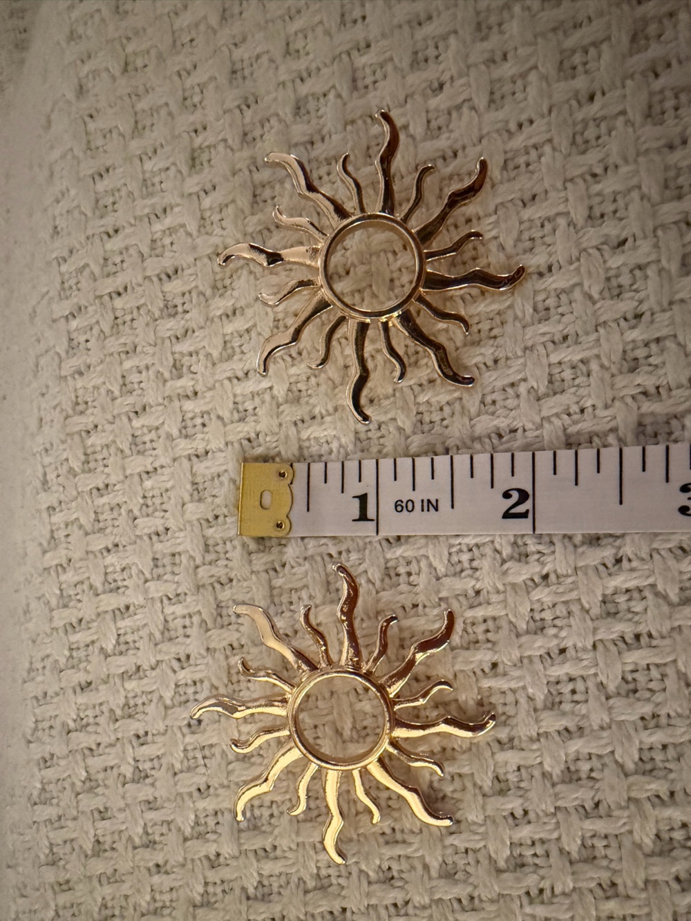 Gold Sunburst earrings worn once boutique